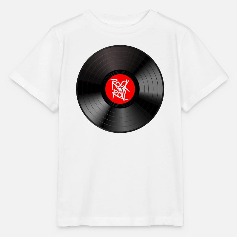 Vinyle Rock 'n' Roll : un t-shirt de déclaration - T-shirt bio MINI CREATOR Stanley/Stella Enfant - blanc