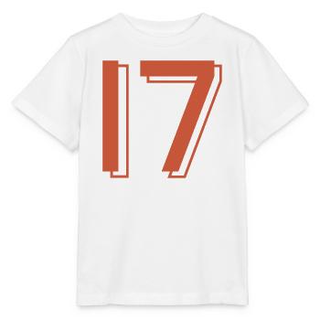 Trikotnummer 17 - Stanley/Stella Kinder T-Shirt MINI CREATOR  - Weiß - Vorne - Maike (125cm)