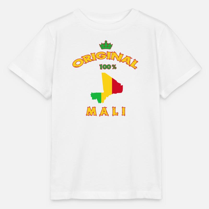 Drapeau du Mali 100 % original - T-shirt bio MINI CREATOR Stanley/Stella Enfant - blanc