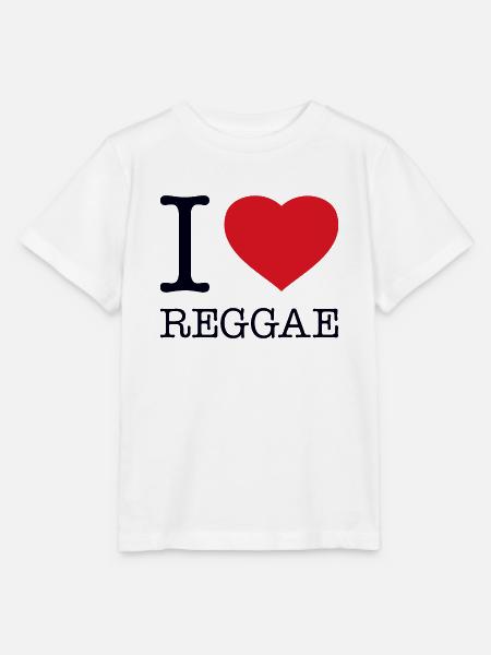 I LOVE REGGAE - Stanley/Stella Kinder T-Shirt MINI CREATOR - Weiß