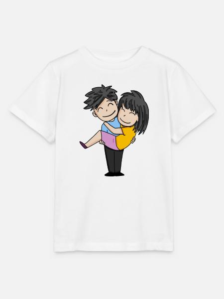 Paar Pärchen - Stanley/Stella Kinder T-Shirt MINI CREATOR  - Weiß