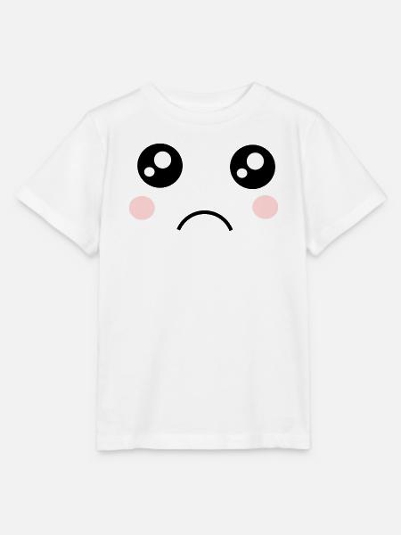 Kawaii, Augen, Gesicht - Stanley/Stella Kinder T-Shirt MINI CREATOR - Weiß