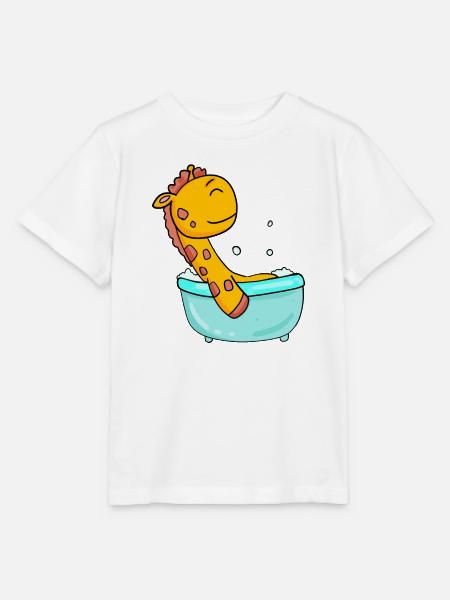 Giraffe - Stanley/Stella Kinder T-Shirt MINI CREATOR  - Weiß