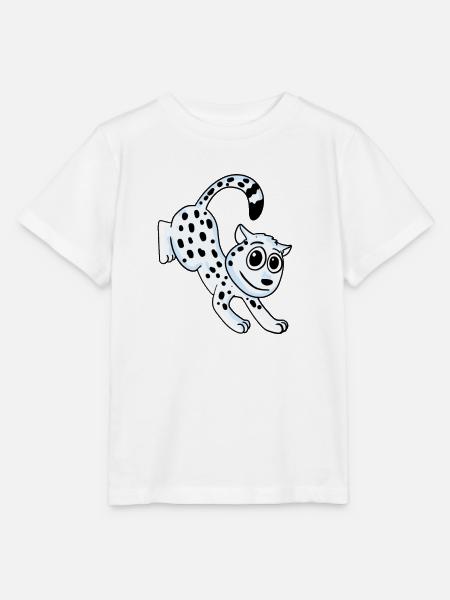 Schneeleopard Leopard - Stanley/Stella Kinder T-Shirt MINI CREATOR - Weiß