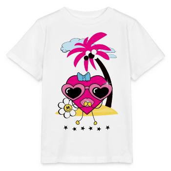 Heart on Island - Stanley/Stella MINI CREATOR Kids’ T-Shirt - white - Front - Maike (125cm)
