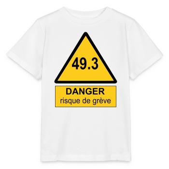 49.3 danger - T-shirt bio MINI CREATOR Stanley/Stella Enfant - blanc - Devant - Maike (125cm)