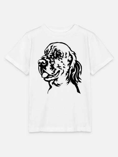 Englischer Setter Kopf - Stanley/Stella Kinder T-Shirt MINI CREATOR - Weiß
