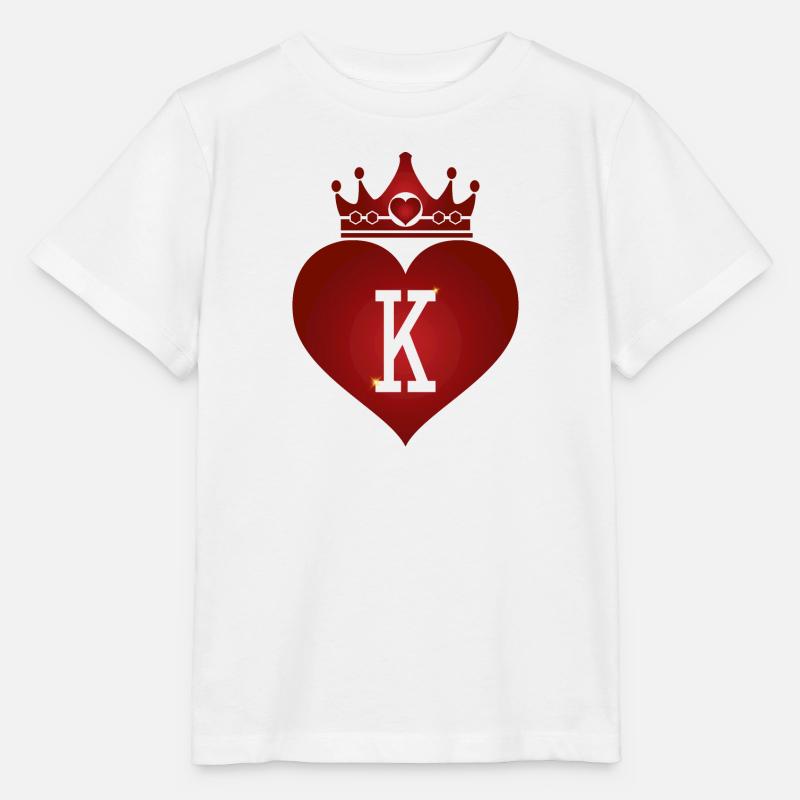 Roi de cœur - T-shirt bio MINI CREATOR Stanley/Stella Enfant - blanc