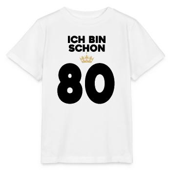 80 Geburtstag - 80 Jahre - Stanley/Stella Kinder T-Shirt MINI CREATOR  - Weiß - Vorne - Maike (125cm)