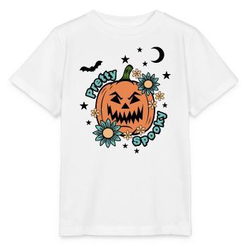Halloween Kürbis - Pretty Spooky - Niedliches Halloween - Stanley/Stella Kinder T-Shirt MINI CREATOR  - Weiß - Vorne - Maike (125cm)
