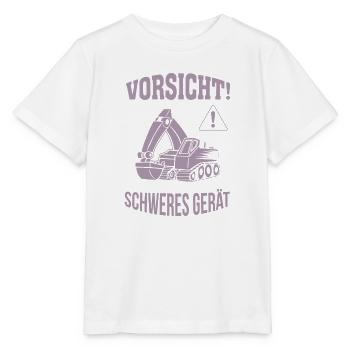 Bagger Baggerfahrer Baugeräteführer Schweres Gerät - Stanley/Stella Kinder T-Shirt MINI CREATOR  - Weiß - Vorne - Maike (125cm)