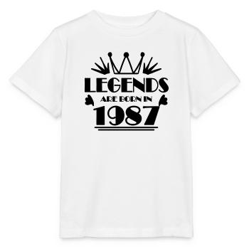 1987 - Jahrgang 1987 - Stanley/Stella Kinder T-Shirt MINI CREATOR  - Weiß - Vorne - Maike (125cm)
