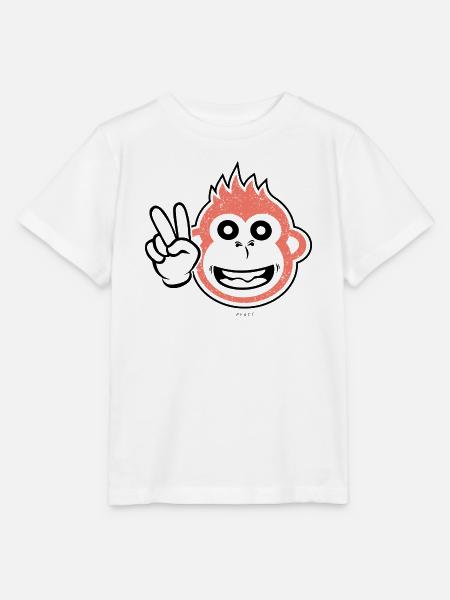 Friedensaffe - Stanley/Stella Kinder T-Shirt MINI CREATOR - Weiß