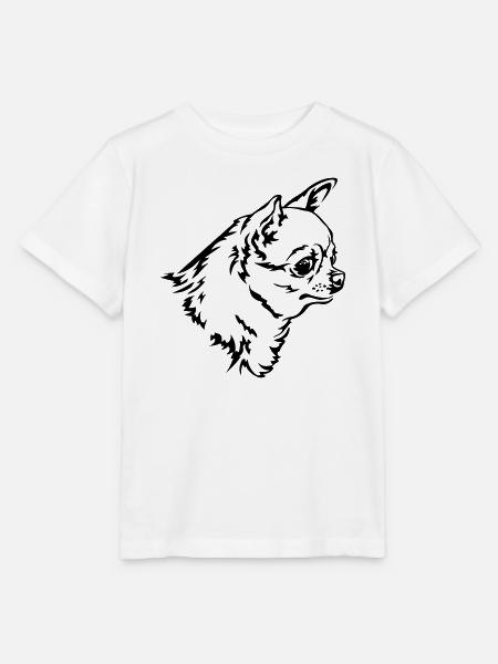 Chihuahua Kopf - Stanley/Stella Kinder T-Shirt MINI CREATOR - Weiß