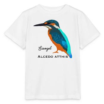 Kingfisher, scientific / German name - Stanley/Stella MINI CREATOR Kids’ T-Shirt - white - Front - Maike (125cm)