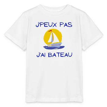 bateau à voile, voilier, fan de voile - T-shirt bio MINI CREATOR Stanley/Stella Enfant - blanc - Devant - Maike (125cm)