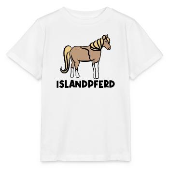 Islandpferde Pferdenarr Statement Pferdeliebe - Stanley/Stella Kinder T-Shirt MINI CREATOR  - Weiß - Vorne - Maike (125cm)