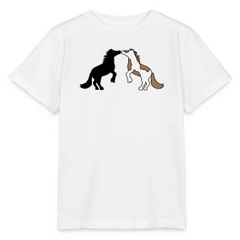 Islandpferde Pferde Pferdeliebe Galopp Araber - Stanley/Stella Kinder T-Shirt MINI CREATOR  - Weiß - Vorne - Maike (125cm)