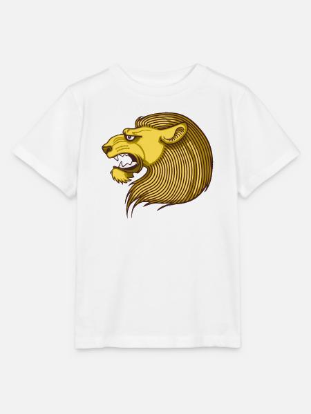 Löwe portrait - Stanley/Stella Kinder T-Shirt MINI CREATOR - Weiß