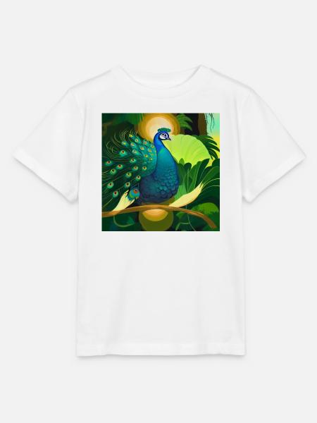 Pfau - Stanley/Stella Kinder T-Shirt MINI CREATOR - Weiß