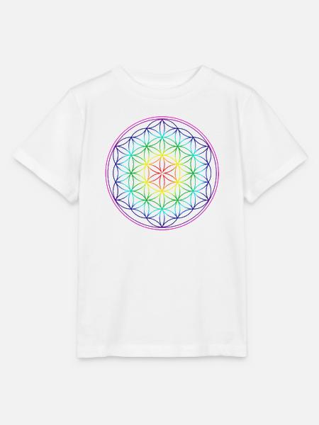 REGENBOGENBLUME DES LEBENS - Stanley/Stella Kinder T-Shirt MINI CREATOR - Weiß