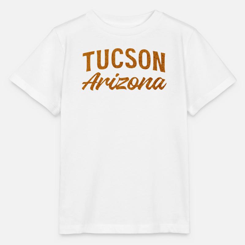 Écriture rustique de Tucson, Arizona - T-shirt bio MINI CREATOR Stanley/Stella Enfant - blanc