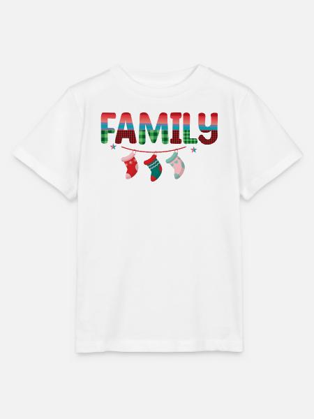 Weihnachtsfamilie mit hängenden Socken - Stanley/Stella Kinder T-Shirt MINI CREATOR - Weiß