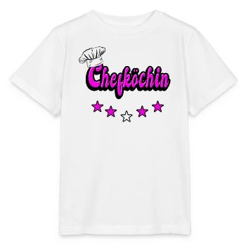 Chefköchin Design - Stanley/Stella Kinder T-Shirt MINI CREATOR  - Weiß - Vorne - Maike (125cm)