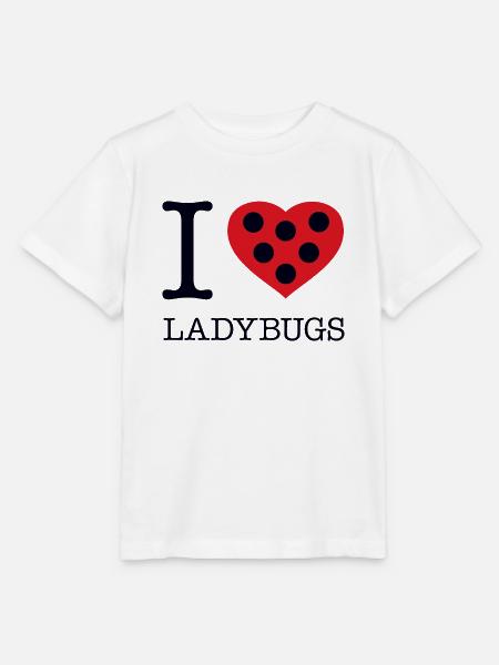 I LOVE LADYBUGS - Stanley/Stella Kinder T-Shirt MINI CREATOR  - Weiß