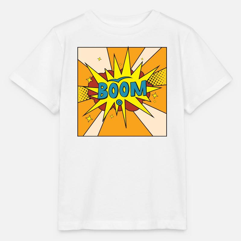 Boom Comic Explosion Style - T-shirt bio MINI CREATOR Stanley/Stella Enfant - blanc
