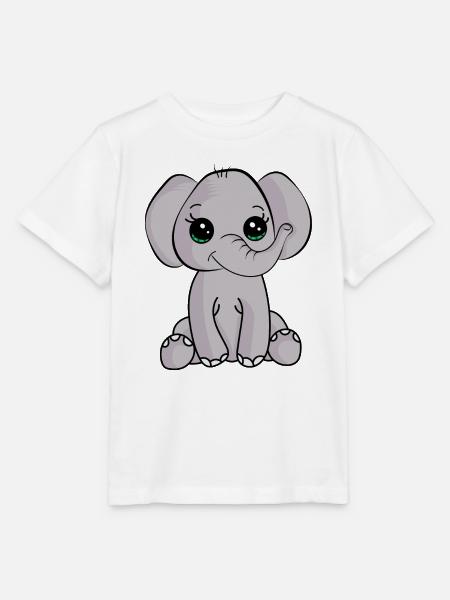 Baby-Elefant - Stanley/Stella Kinder T-Shirt MINI CREATOR  - Weiß
