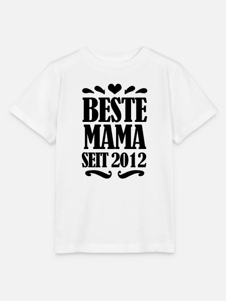 Beste Mama seit 2012 - Stanley/Stella Kinder T-Shirt MINI CREATOR - Weiß