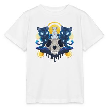 Nezumi Sensei: Zen Ninja Maus und Wächterkatzen - Stanley/Stella Kinder T-Shirt MINI CREATOR  - Weiß - Vorne - Maike (125cm)