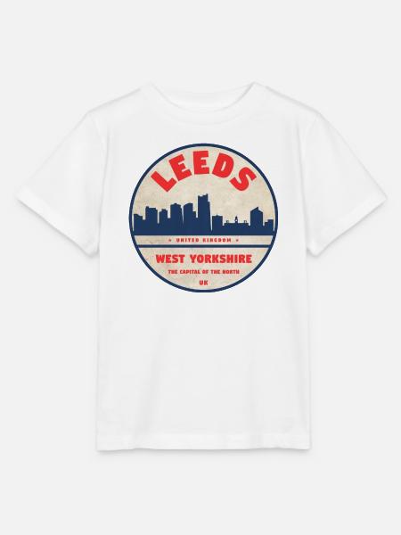 Leeds West Yorkshire Emblem - Stanley/Stella Kinder T-Shirt MINI CREATOR - Weiß