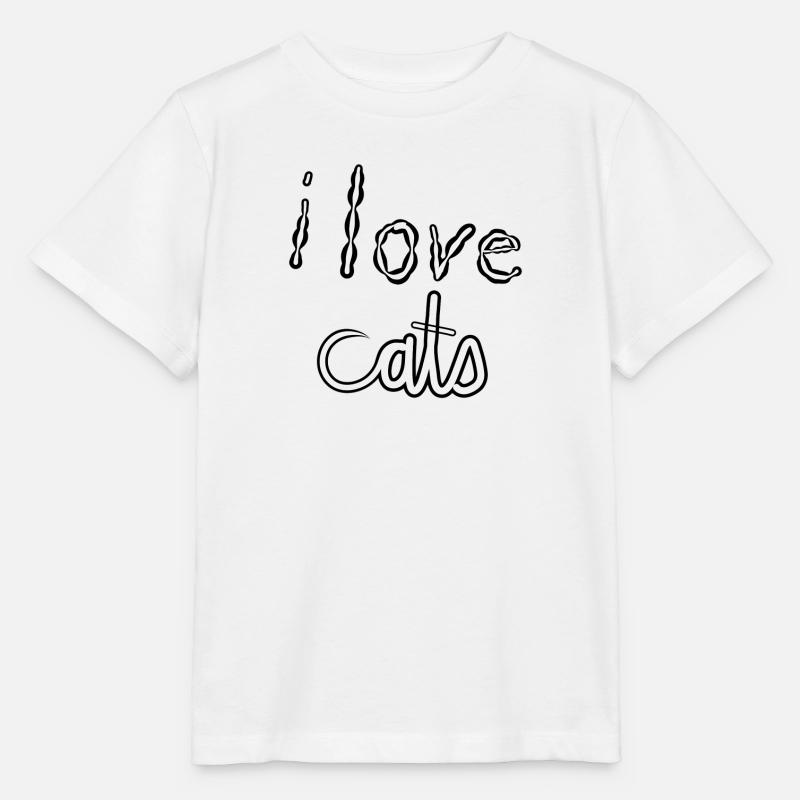 J’AIME LES CHATS - T-shirt bio MINI CREATOR Stanley/Stella Enfant - blanc
