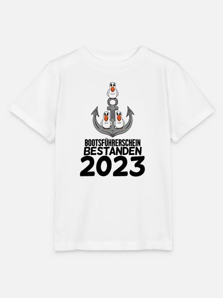 Bootsführerschein 2023 Motorboot Geschenk - Stanley/Stella Kinder T-Shirt MINI CREATOR  - Weiß