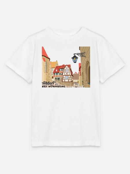 Altdorf bei Nürnberg, Altstadt, Bayern, Zeichnung - Stanley/Stella Kinder T-Shirt MINI CREATOR - Weiß