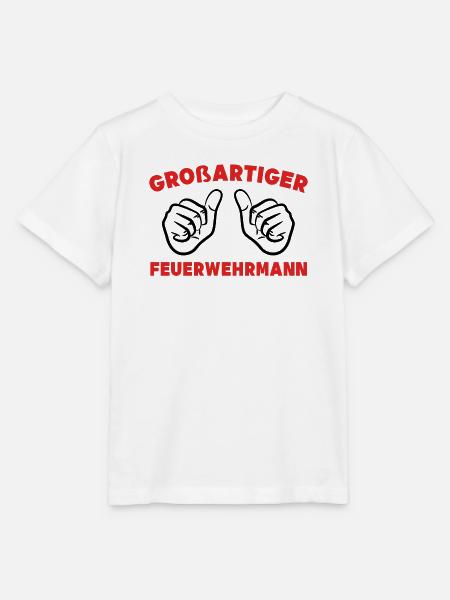 Feuerwehrmann Statement Feuerwehr Lebensretter - Stanley/Stella Kinder T-Shirt MINI CREATOR - Weiß