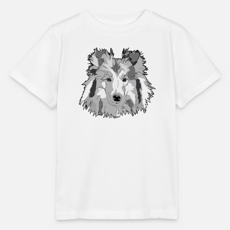 Collie - Stanley/Stella MINI CREATOR Kids’ T-Shirt - white