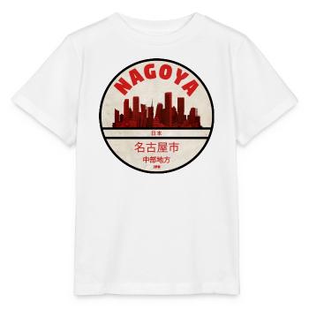 Nagoya Skyline Vintage Abzeichen - Stanley/Stella Kinder T-Shirt MINI CREATOR  - Weiß - Vorne - Maike (125cm)