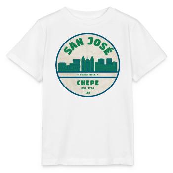 San José Chepe Skyline - Stanley/Stella Kinder T-Shirt MINI CREATOR  - Weiß - Vorne - Maike (125cm)