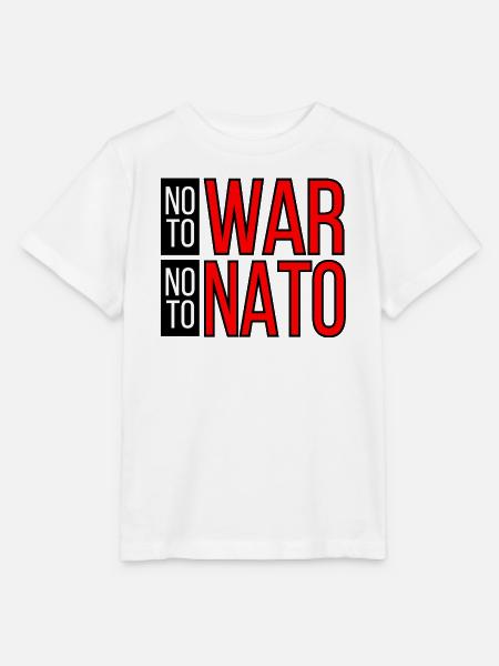 NEIN ZUM KRIEG NEIN ZUR NATO - Stanley/Stella Kinder T-Shirt MINI CREATOR - Weiß