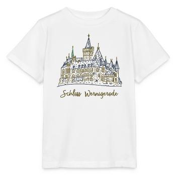 Schloss Wernigerode, Wahrzeichen, Deutschland - Stanley/Stella Kinder T-Shirt MINI CREATOR  - Weiß - Vorne - Maike (125cm)