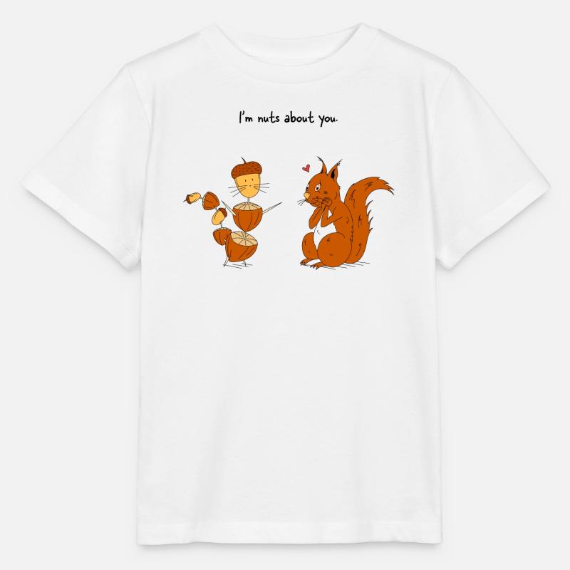 I'm nuts about you - Stanley/Stella Kinder T-Shirt MINI CREATOR - Weiß
