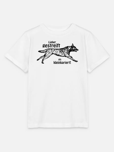 Lieber gestreift als kleinkariert - schwarz - Stanley/Stella Kinder T-Shirt MINI CREATOR  - Weiß