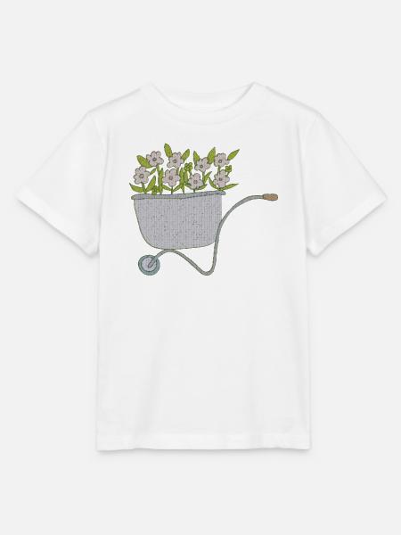 schubkarren blumen - Stanley/Stella Kinder T-Shirt MINI CREATOR - Weiß