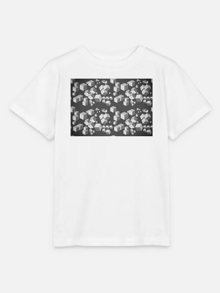Dekopattern Grau-Weiss - Stanley/Stella Kinder T-Shirt MINI CREATOR - Weiß