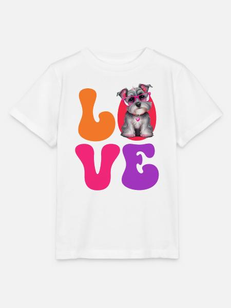 Hund Schnauzer Zwergschnauzer - Stanley/Stella Kinder T-Shirt MINI CREATOR - Weiß
