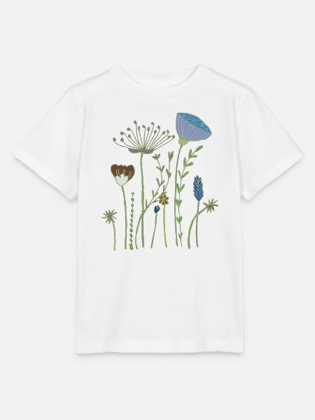 trockenblumen Blumenwiese - Stanley/Stella Kinder T-Shirt MINI CREATOR - Weiß
