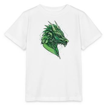 Stylized, geometric dragon - Stanley/Stella MINI CREATOR Kids’ T-Shirt - white - Front - Maike (125cm)